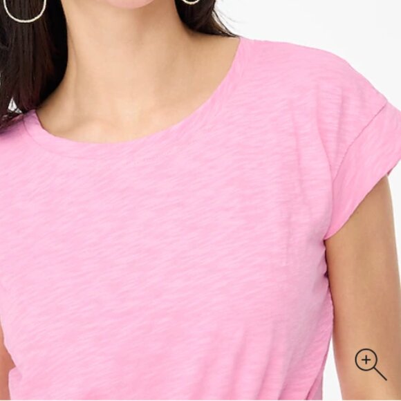 J. Crew Factory Women's Knit Tie Waist Mini Dress in Tulip Pink - Picture 3 of 7